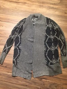 Cárdigan urbano para mujer Ecote talla pequeña frente abierto negro gris - Imagen 1 de 2
