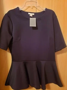 Neu mit Etikett H&M schwarzes Damentop mit Schößchen Größe 10 - Bild 1 von 2