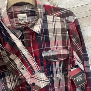 Neu mit Etikett Signature Levi's Strauss Herren M Hemd mit Knopfleiste rot kariert Langarm NEU - Bild 1 von 8