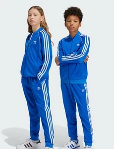 Adidas Originals Blue Jumpsuit Unisex Kids Adicolor Blue/White Fast Shipping - Picture 1 of 13