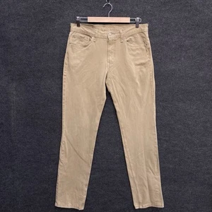 Levi's 511 Mens Jeans Size W32 L34 Beige Denim Mid Rise Slim Fit Tapered Zip Fly - Picture 1 of 20
