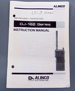 Alinco DJ-162 VHF Two Meter Ham Transceiver ORIGINAL PRINTED MANUAL Not a Copy - Picture 1 of 2