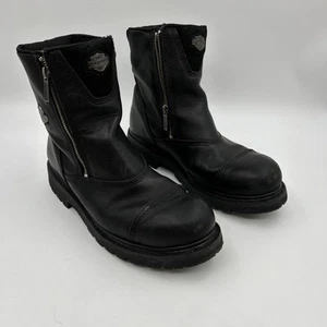 Harley Davidson Zip up Men's Black Riding Boots SZ 11 1/2 - Picture 1 of 12
