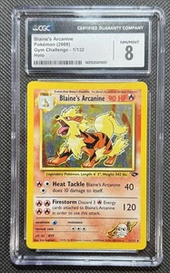 Pokémon Card Blaine's Arcanine 1/132 Holo Rare First Edition CGC 8 NM/MINT - Picture 1 of 2