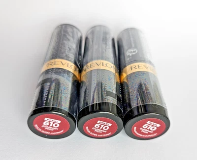 3 PACK Revlon Super Lustrous Lipstick 610 GOLDPEARL PLUM, Pearl, Rare New Sealed - Image 1 of 4