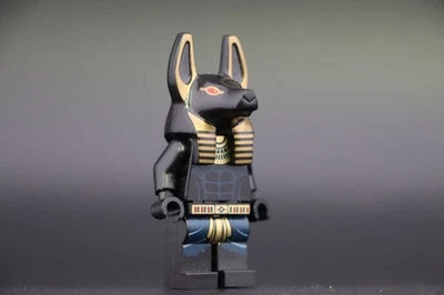 LEGO® Anubis Guard Minifig pha008 Pharaoh’s Quest Black Wolf Guy Mummy 7327 RARO - Imagem 1 de 4
