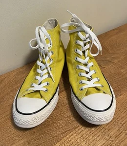 Converse Chuck Taylor All Star alte uomo 9,5 donna 11,5 giallo limone LEGGI - Foto 1 di 8