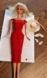 Vintage Barbie GUAINA SENSAZIONE DI #986 EXC/C cappello guanti muli BELLO! Senza bambola - Foto 1 di 7