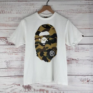 Bape Shirt Herren Medium Weiß 3M Reflektierend A Bathing Ape Kurzarm - Bild 1 von 15