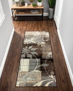 SUPERIOR Indoor Runner Rug with Jute Backing, Perfect for Hallway, Entryway, - Picture 1 of 9