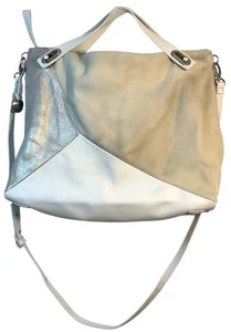 SKAGEN Mikkeline BOLSO DE MANO MONEDERO BLANCO TOSTADO PLATA HOMBRO CUERO holgado - Imagen 1 de 12