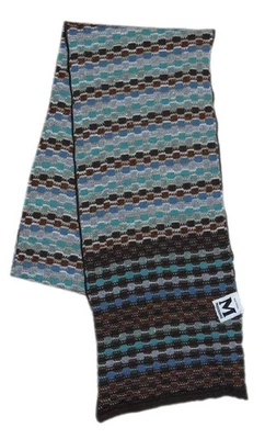 Vintage M MISSONI Italy 9 x 72 Multi Color METALLIC LUREX & WOOL SCARF - Image 1 of 3