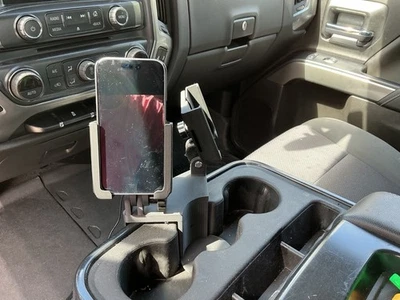 Soporte doble para teléfono celular camioneta GM.  Silverado, Sierra 2014 a 2018 Foto 1 de 4