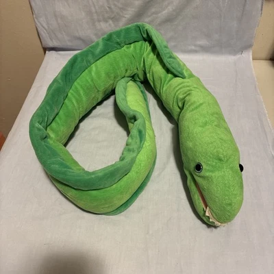 The Petting Zoo Moray EEL Green 53" Long Plush Stuffed Animal Large Giant - Image 1 of 4