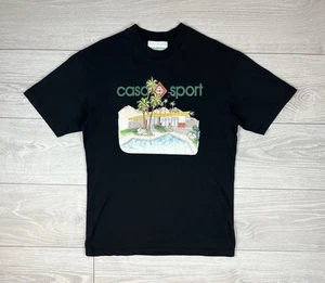 Casablanca Sports Black Cotton Logo T Shirt Mens Size XL - Picture 1 of 11
