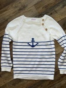 6YEARS La Coqueta GIRLS ANCHOR PULLOVER BLOUSE DESIGNER Made In Spanish - Picture 1 of 4
