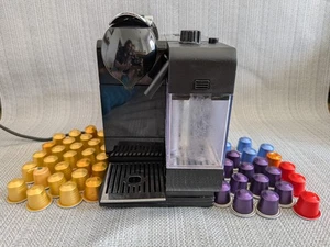 Delonghi Nespresso Coffee Machine Lattissima Milk EN520.B with 50 Mixed Pods - Picture 1 of 7