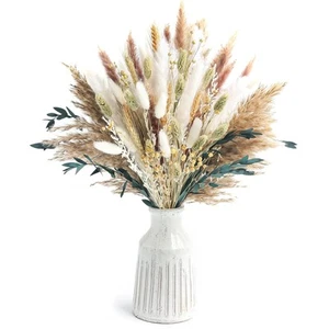 126pcs Dried Pampas Grass Decorations, Dried Flowers, Dried Bouquet in Vase, ... - Picture 1 of 9