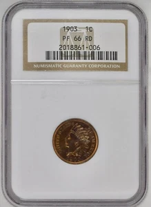 1903 United States Indian Head Cent 1C NGC PF 66 RD - Picture 1 of 4