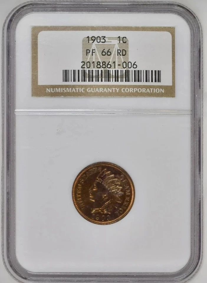 1903 United States Indian Head Cent 1C NGC PF 66 RD - Image 1 of 4