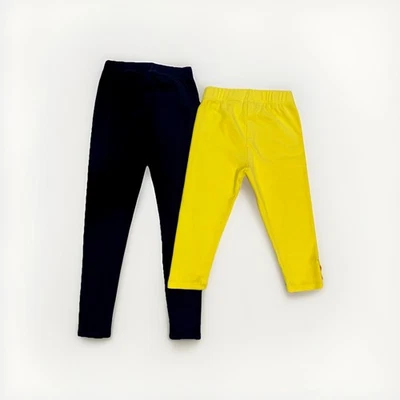 Gymboree Niña Talla 7 Amarillo Capri Detalle Botón Fresa Y Azul Marino Largo Completo Foto 1 de 4