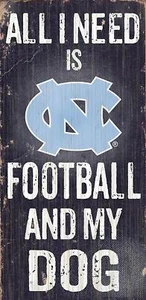 Fan Creations Dog Sign University of North Carolina Football, Multicolored NEW  - Picture 1 of 3