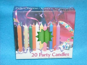 Weihnachtsengel Glockenspielkerzen, hellgrün, Box mit 20, Neu im Karton, 1/2"" x 4"" groß - Bild 1 von 5