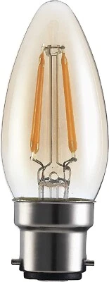 TCP Decorative Filament 380L Candle 4W Amber B22/BC Non Dimmable 2400 Kelvin, DE - Image 1 of 4