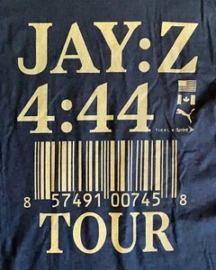 Jay Z 4:44 Tour T Shirt Rap T Shirt Hip Hop T Shirt Mens Small Concert T Shirt - Picture 1 of 3