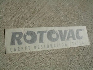 Rotovac Carpet Restoration Decal Sticker - Picture 1 of 2