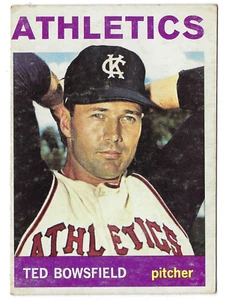 1964 Topps Baseball Card #447 TED BOWSFIELD Kansas City lanciatore atletica vg+ - Foto 1 di 2