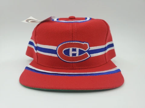 Vintage Montreal Canadiens NHL Hockey Jersey Twins Snapback Hat NEW NWT 90's Cover