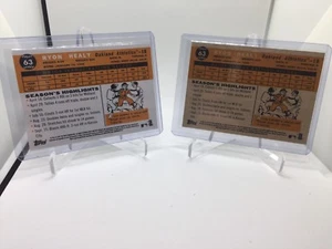 2017 Topps Archives Ryon Healy Rookie Grey Back Variation SP And Base 2 Card Lot - Picture 1 of 2