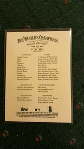 Ichiro Suzuki, Topps, Allen & Ginter's, 2008, AGR-IS, Game Worn Jersey,  - Bild 1 von 2