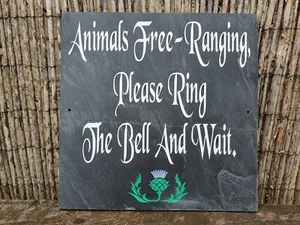 Slate House Sign 40cm x 40cm LARGE Plaque Deep Engraved Painted Personalised - Picture 1 of 12