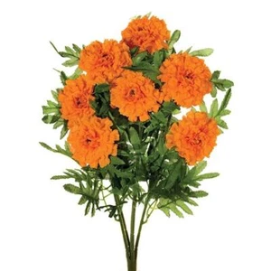 Orange Marigold Bush 44cm Artificial Flower Bush - Picture 1 of 1