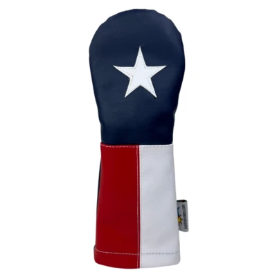 Sunfish Leather golf fairway headcover - USA - Lonestar - Texas Flag ! - Image 1 of 2