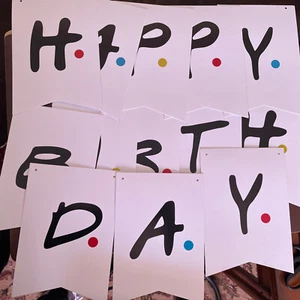 Happy Birthday Banner Reusable Party Decorations Hanging Banner - Picture 1 of 3