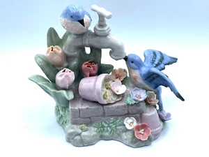 San Francisco Music Box Co Two Bluebird at Faucet " That's what Friends are for" - Picture 1 of 6