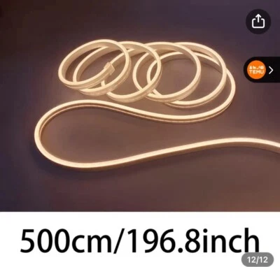 5M  USB/Battery Power Neon LED Strip Flex Sign Rope Light Home Outdoor Lighting - Image 1 of 2