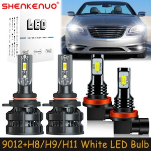For Chrysler 200 2013-2015 Combo LED Headlights Bulbs High Low Beam Fog Light Z8 - Picture 1 of 19