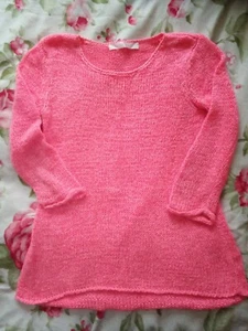 Girls 10-11 Pink Tunic Jumper - Picture 1 of 1