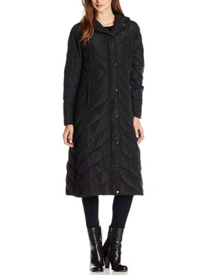 Maxi Abrigo Madden Girl Mujer Negro Con Capucha X5206 Talla XL Foto 1 de 3