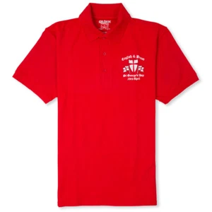 RED ENGLAND POLO SHIRT "English and Proud" - St George's Day St George Cross - Picture 1 of 4