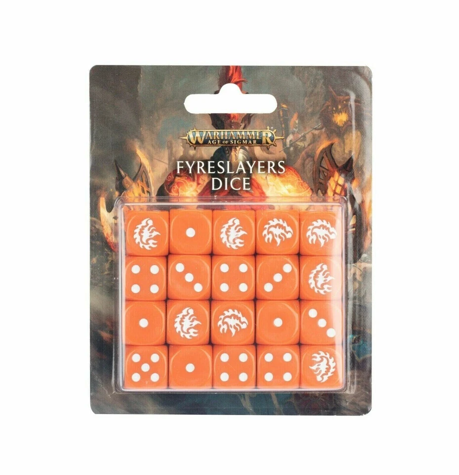 Warhammer AoS Age of Sigmar Fyreslayers Dice Set dices - new in box - Image 1 of 1