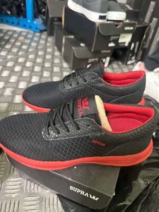 Supra Trainers Black/Red - Size UK 7 Mens - New/Ex Display - Hammer Run - Picture 1 of 5
