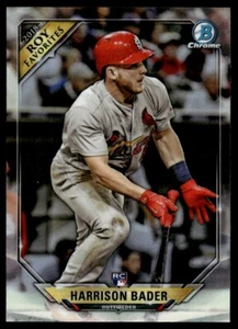 2018 Bowman ROY Favorites Harrison Bader Rookie St. Louis Cardinals #ROYF-HB R15 - Picture 1 of 2