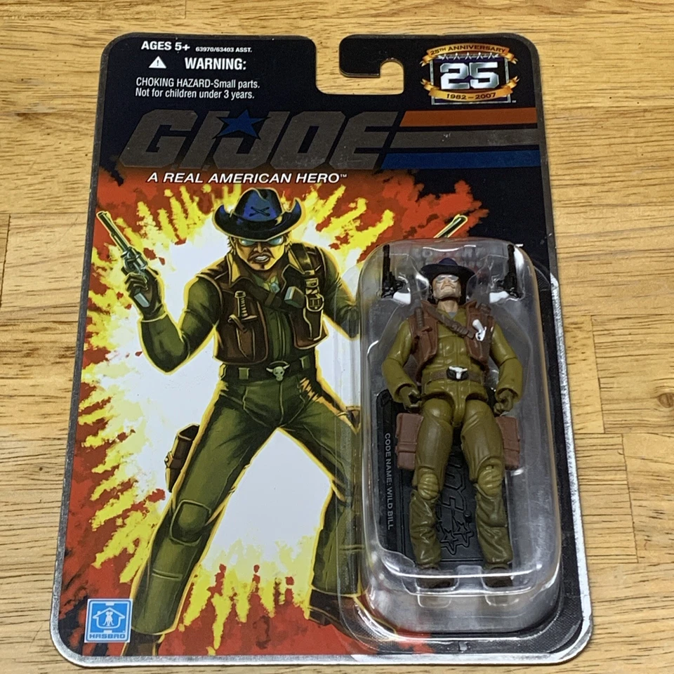 G.i. Joe Helicopter Pilot Wild Bill and Commando Snake Eyes 2007 Hasbro 25th