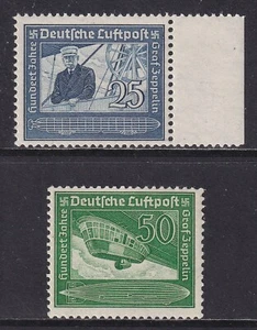 GERMANY 1938 Zeppelin Centenary set of 2 SG 657-658 MNH/** (CV £71) - Picture 1 of 1