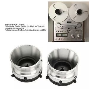 2 x NEU Aluminium NAB HUB Adapters Für Tonbandgeräte REVOX STUDER AKAI TEAC - Bild 1 von 12